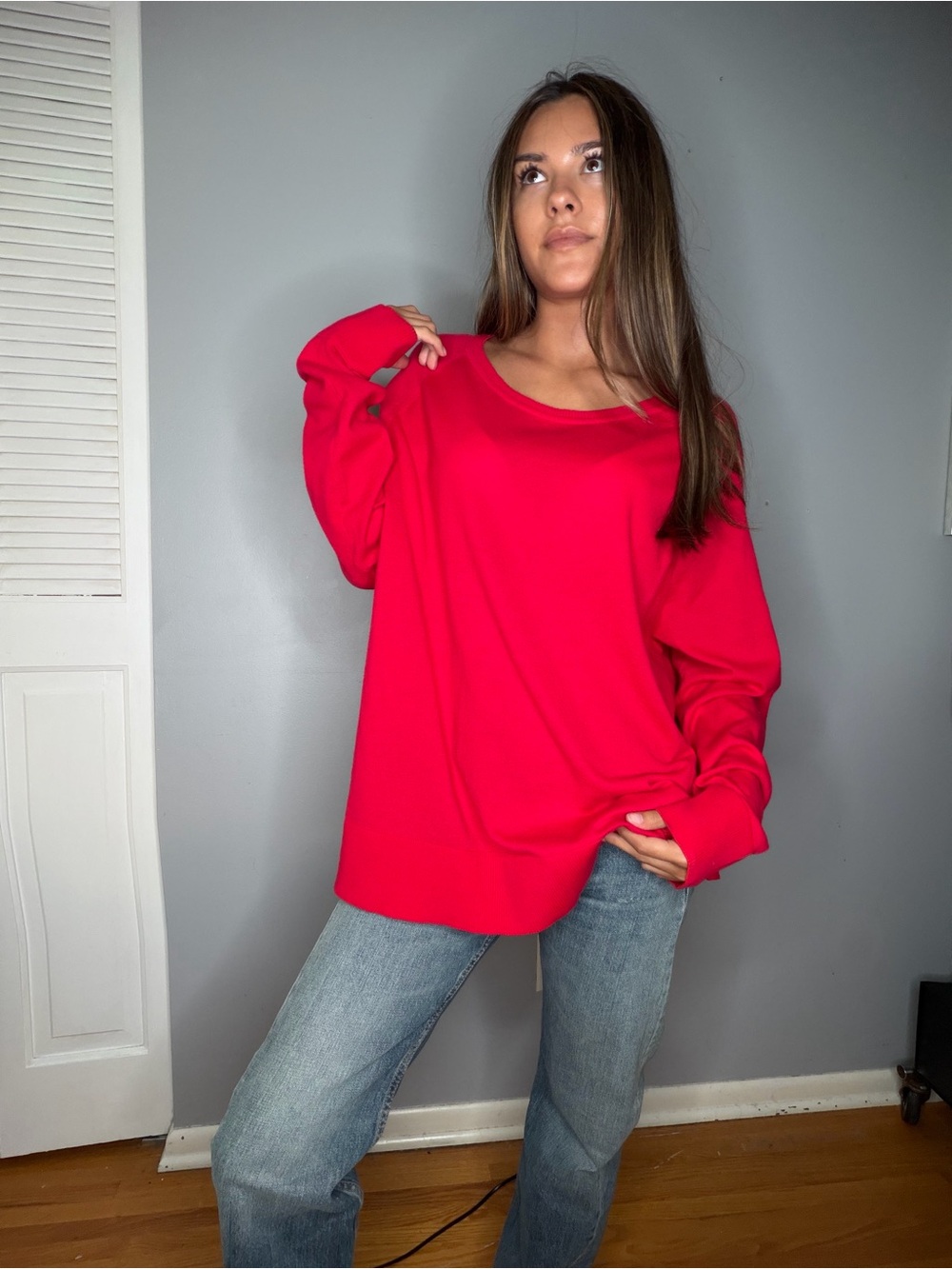 Liverpool Red/Pink Lightweight knit Top